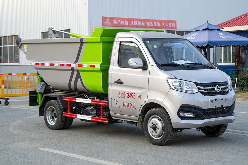 長安（后雙輪）無泄漏后裝掛桶垃圾車(4方)