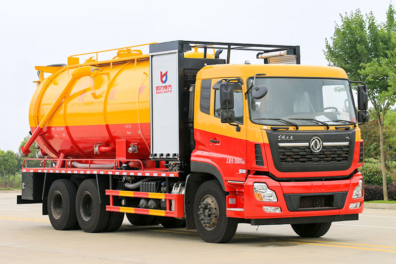 東風天龍清洗吸污車（一體罐   可加裝副發）（清水  污水21方）
